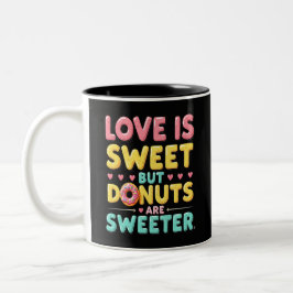 Valentine's Donut Delight Två-Tonad Mugg