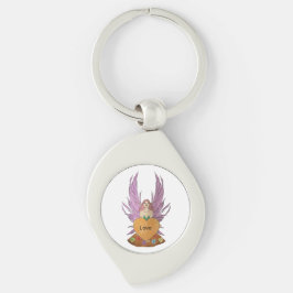 Valentines Faerie Swirl Silverfärgad Nyckelring