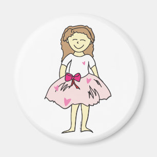 Valentines Flower Girl Magnet