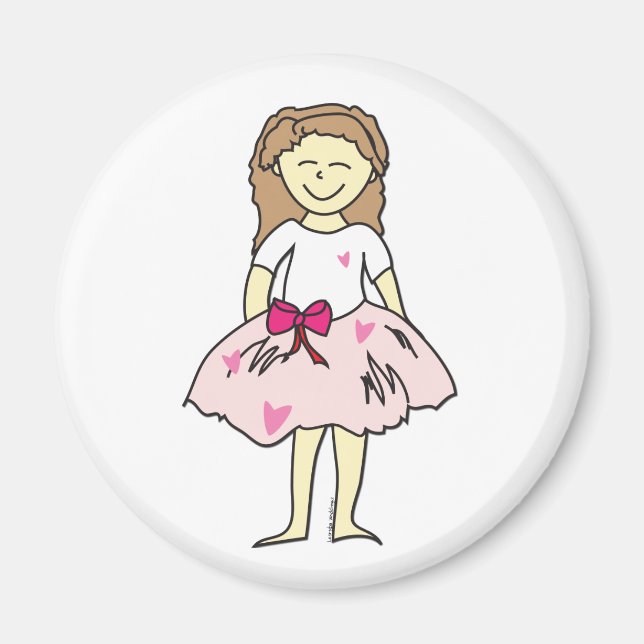 Valentines Flower Girl Magnet (Framsidan)
