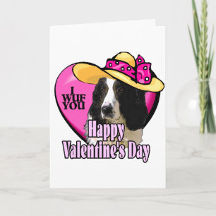 Valentines för Spaniel för engelsk Springer Helgkort