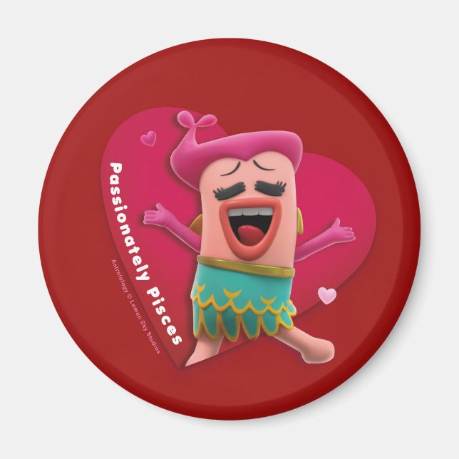 Valentines Fridge Magnet for Pisces (Framsidan)