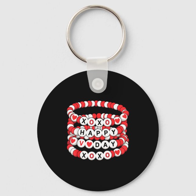 Valentines Friendship Bracelets Valentines Women K Nyckelring (Framsida)