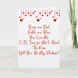 Valentines Game of Thrones-tema frierkort Kort
