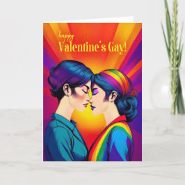 Valentines Gay Asian American Lesbisk Rainbow Helgkort