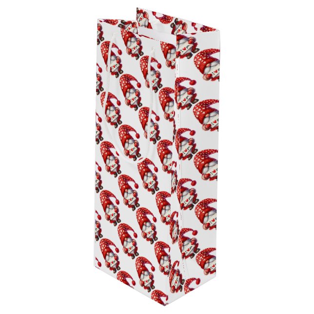 Valentines Gnome Holding och I Kärlek Du skriver u (Framsidan Vinklad)