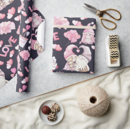 Valentines Gnomes in Kärlek Wrapping Papper Presentpapper