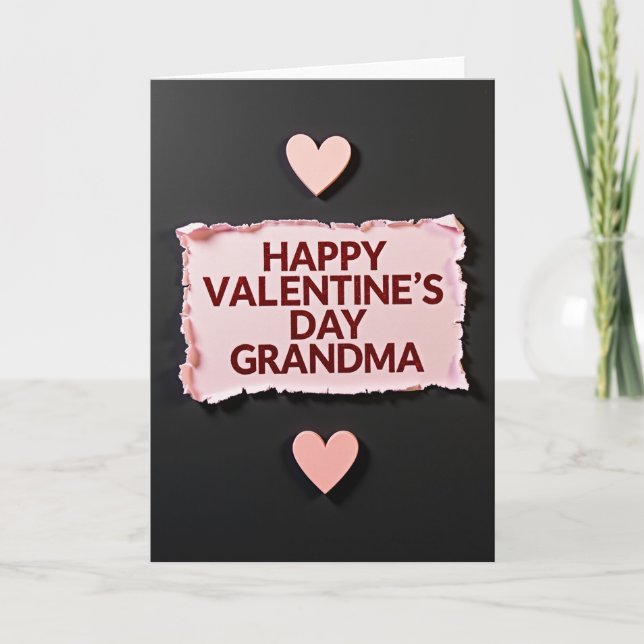 Valentines Grandma Love Card Kort (Framsida)