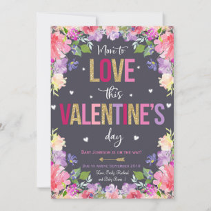 Valentines Gravid Announcement Baby Reveal Julkort
