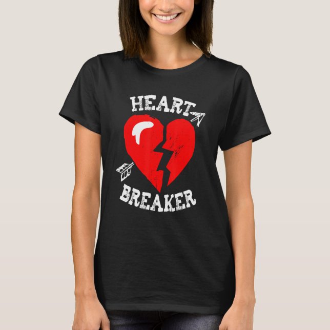 Valentine's Heart Breaker Funny Valentine's Day Ma T Shirt (Framsida)