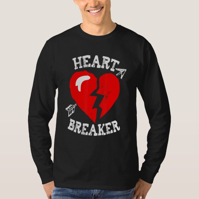 Valentine's Heart Breaker Funny Valentine's Day Ma T Shirt (Framsida)