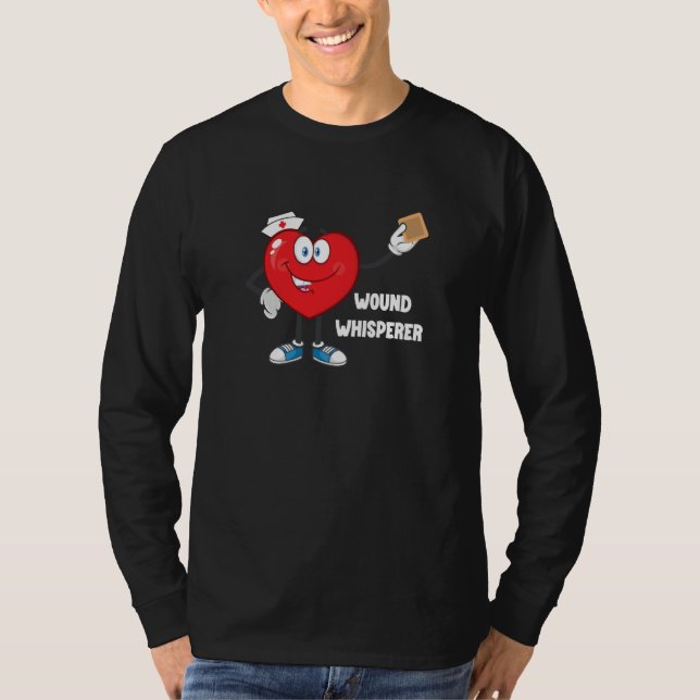 Valentine's Heart  Hospital Worker Wound Whisperer T Shirt (Framsida)