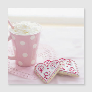 Valentines Heart Kärlek Cookies Hett Chocolate