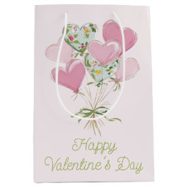 Valentine's Heart Pink and Green Heart Balloons