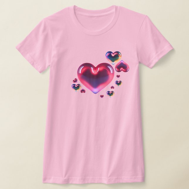 Valentines Heart T Shirt (Laydown)