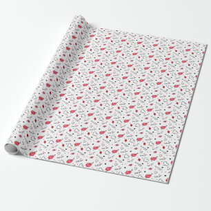 Valentines Hearts Arrow Seamless Presentpapper