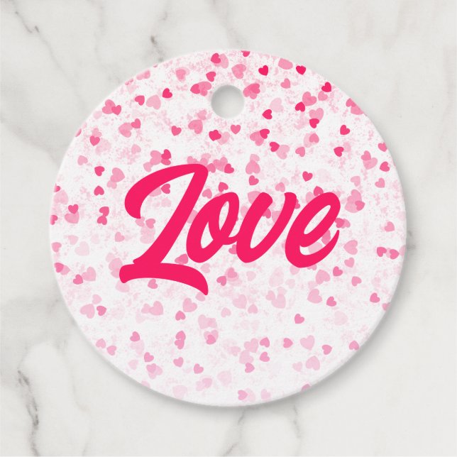 Valentines Hearts och Kärlek Gåvor Etiketter (Framsida)