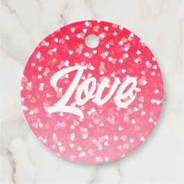 Valentines Hearts och Kärlek Gåvor Etiketter