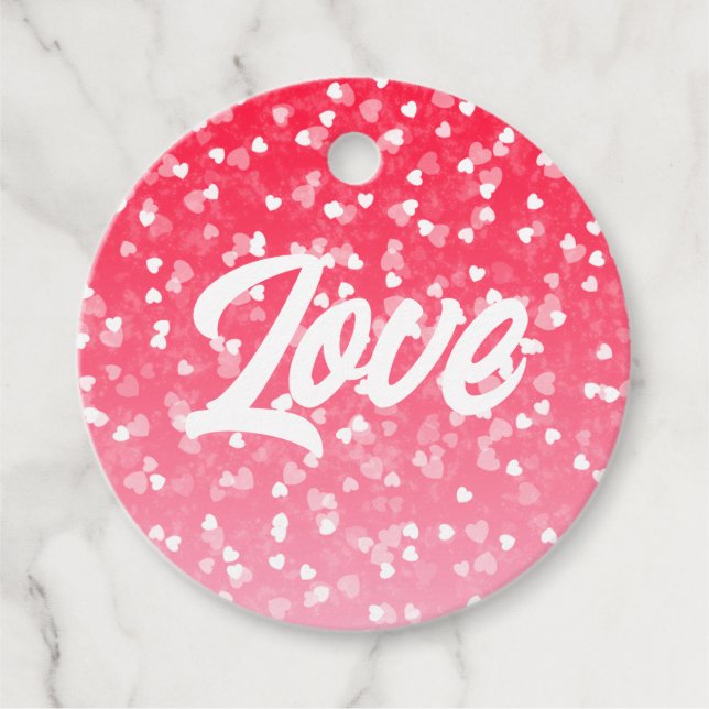 Valentines Hearts och Kärlek Gåvor Etiketter (Framsida)