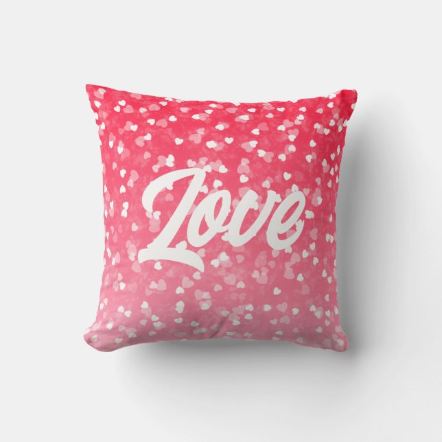 Valentines Hearts och Kärlek Kudde (Framsida)