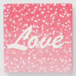 Valentines Hearts och Kärlek Stenunderlägg