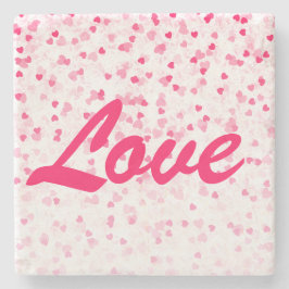 Valentines Hearts och Kärlek Stenunderlägg