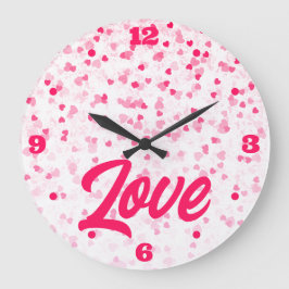Valentines Hearts och Kärlek Stor Klocka