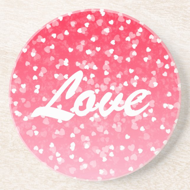 Valentines Hearts och Kärlek Underlägg (Framsidan)