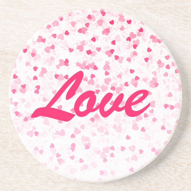 Valentines Hearts och Kärlek Underlägg (Framsidan)