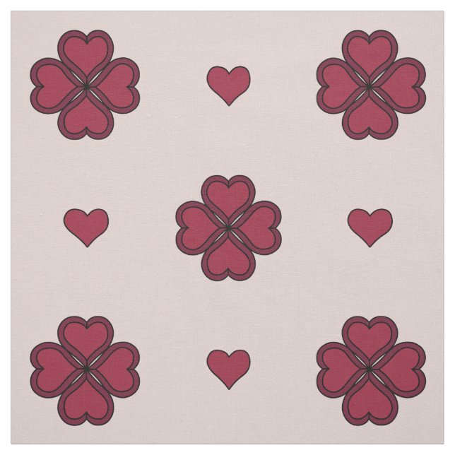Valentine's Hearts Tyg (Provkarta)