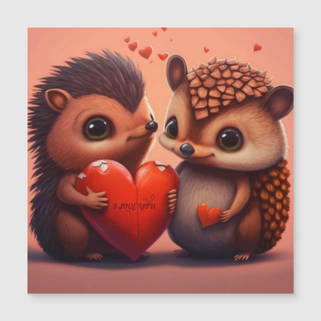 Valentines hedgehogs tecknad (Framsida)
