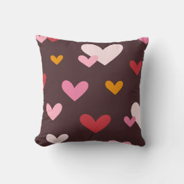 Valentines hjärtan i dallring kudde