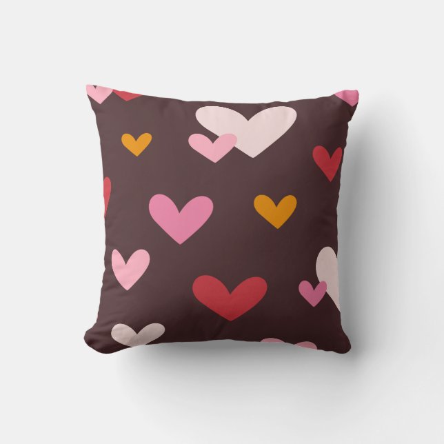 Valentines hjärtan i dallring kudde (Framsida)
