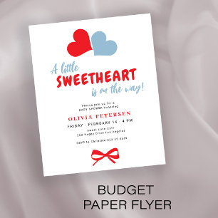 Valentines hjärtan pojke baby shower inbjudan flygblad