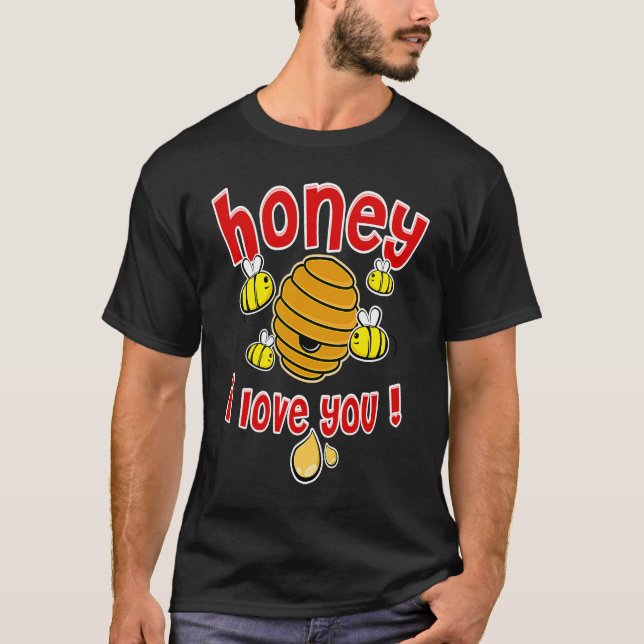 Valentine's Honey T Shirt (Framsida)
