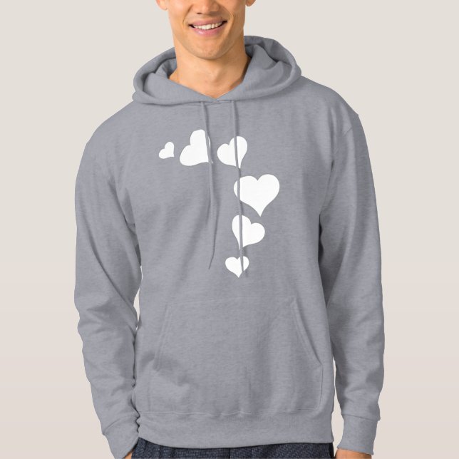 Valentines Hoodies Valentines Kärlek Hooded Shirts Munkjacka (Framsida)