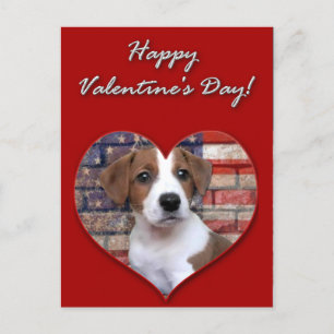 Valentines Jack Russell Terrier-kort Helg Vykort