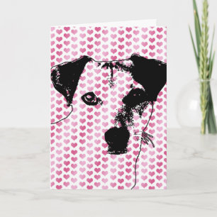 Valentines - jackRussell Silhouette Helgkort