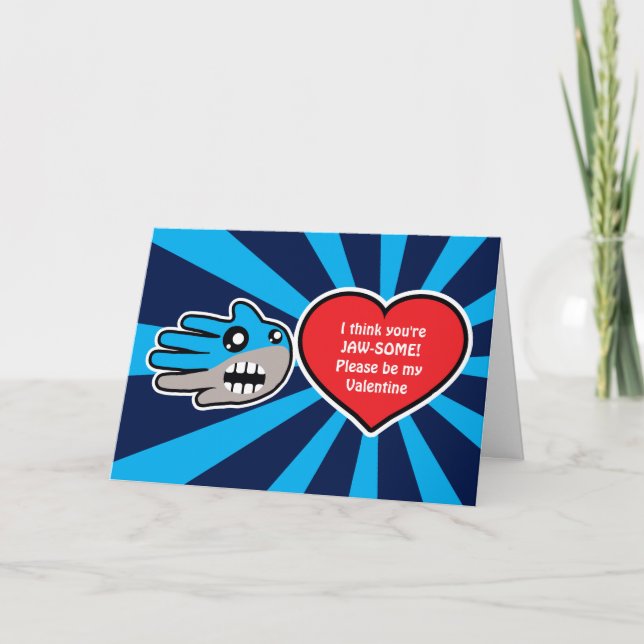 Valentines Jawsome Shark-kort Helgkort (Framsida)