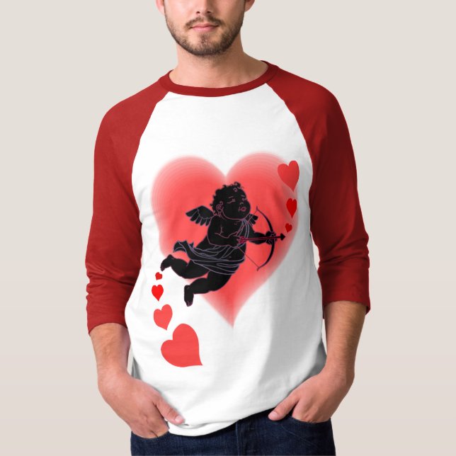 Valentines Jersey Cupid Kärlek Valentines Shirts T-shirt (Framsida)