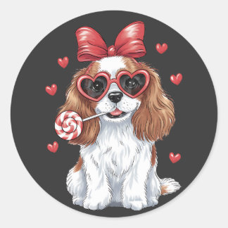 Valentines Joy Cavalier Spain Sweet Lollipop Runt Klistermärke