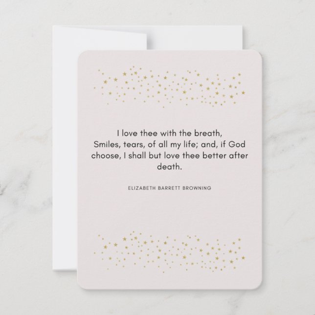 Valentines Kärlek dikt, Elizabeth Barrett Browning (Framsida)