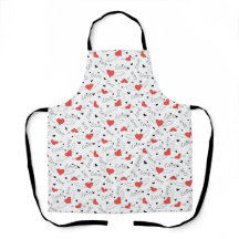 Valentines kärlek fågel rött hjärta mönster
