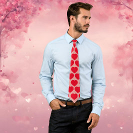Valentines kärlek hjärtgåva till honom älskare slips