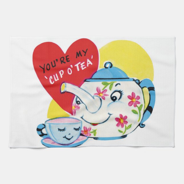 valentines kärlek kökshandduk (Horisontell)