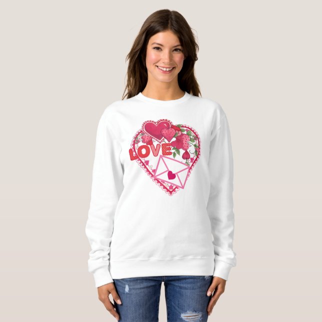 Valentines Kärlek T Shirt (Hel framsida)