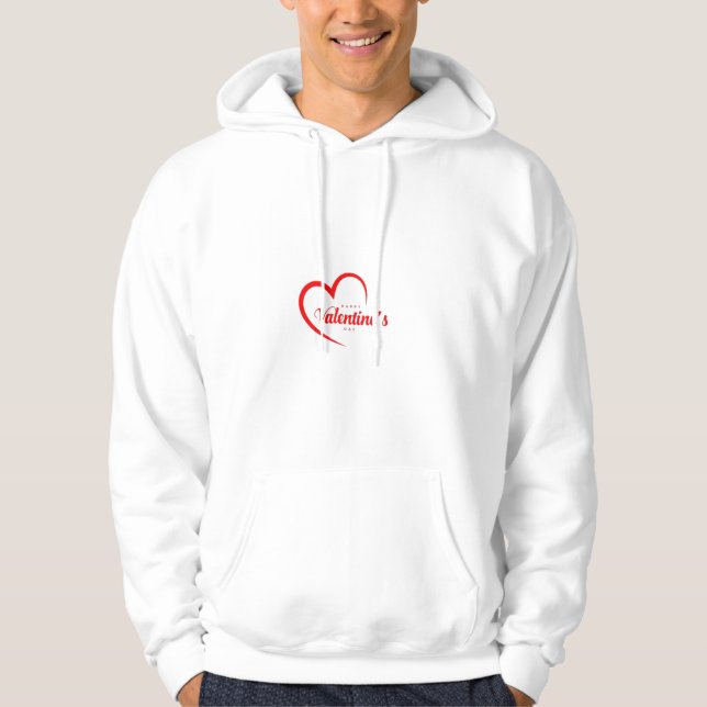 Valentines Kärlek T-Shirt Hoodie (Framsida)
