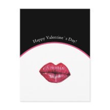 Valentines Kyssande Läppar Akvarell