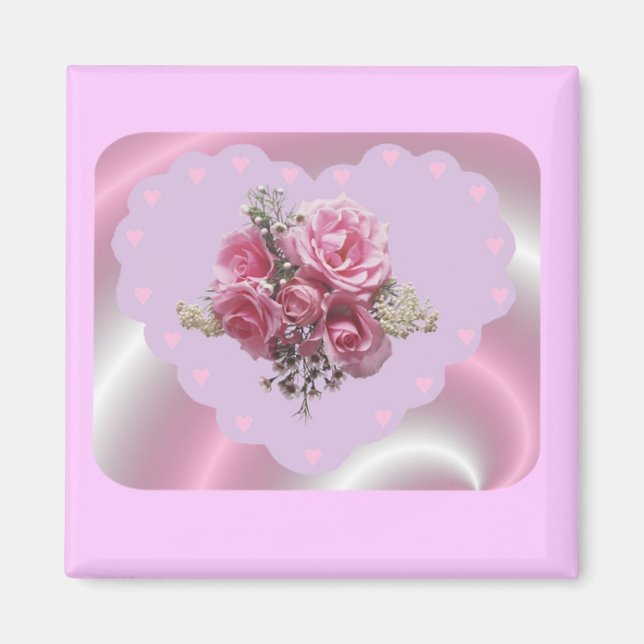 VALENTINES LILA SWIRL HEART MAGNET (Framsidan)