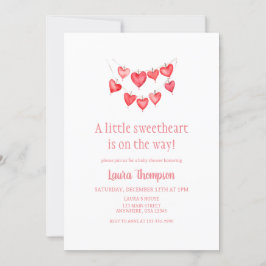 Valentines lilla lilla Rosa Baby Inbjudningar